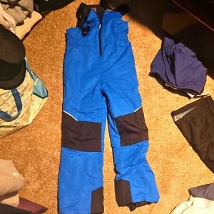 Swiss Tech Blue and Black Snow Overalls, Sz 14/16